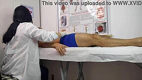 why does this patient's huge cock get hard right in front of the curvy brazilian nurse during checkup?