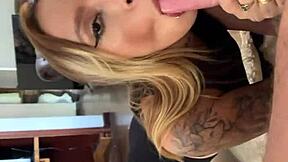 Big booty Latina blonde delivers deepthroat and rimjob in amateur casting before POV cowgirl riding session