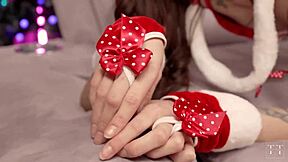 Christmas Miracle as Giant Cock Pounds Skinny Teen Pussy