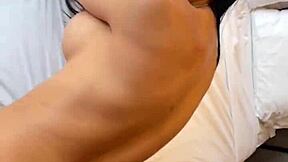 I feel overwhelmed with passion as petite colombian brunette teen rides monster cock in rough pov backstage deepthroat