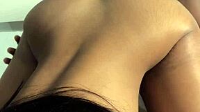 Amateur couple Nysdel unwinds after work with intimate ass licking and kissing