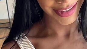 I feel overwhelmed with passion as petite colombian brunette teen rides monster cock in rough pov backstage deepthroat