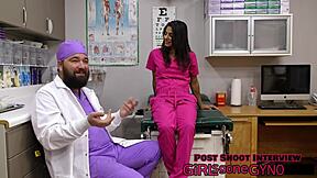 Neighbor teen Misty Addams explores first gyno with anal fingering