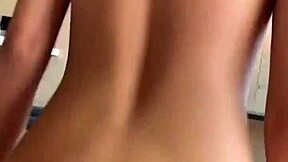 I feel overwhelmed with passion as petite colombian brunette teen rides monster cock in rough pov backstage deepthroat