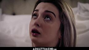 teen stepdaughter receives her birthday present from stepdad in a special moment