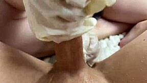 Awesome ball massage from that Russian teen 18+ using latex gloves in POV 😏