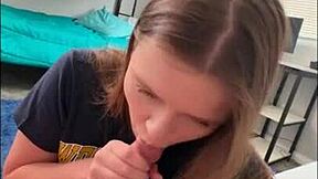 18 YO College Girl Ava Marina Fucked Hard In Dorm Room With Blowjob And Cowgirl Action!