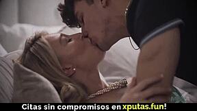 Hey, that cute blonde stepmom actually let me fuck her hard - with Spanish subs