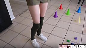 Girl Scout Stepdaughter Handles Step Dad's Cock