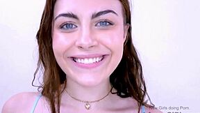 自然美黑发妹模特试镜被猛操