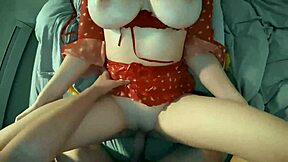 I wake up to morning sex with my hot big tits step sister in the dorm, her natural boobs bouncing wildly