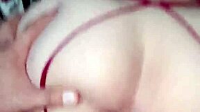 I find my neighbor trying new lingerie, we have fun time together with blowjob and creampie