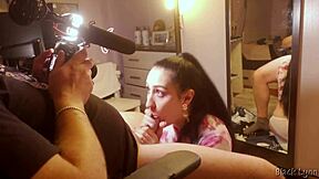 oh man, that vape and blowjob from stunning cocksucker black lynn was intense behind the scenes