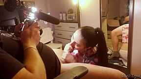 oh man, that vape and blowjob from stunning cocksucker black lynn was intense behind the scenes