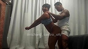 Wife caught with personal trainer in double penetration action on video.