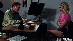 Aspiring teen pornstar seduces mature counselor with blowjob and doggystyle hardcore