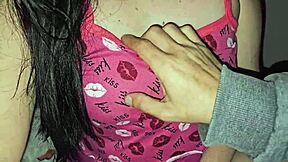 Brunette Brazilian Teen with Natural Tits Gives Deepthroat Blowjob to Stepdad in Taboo Homemade Scene