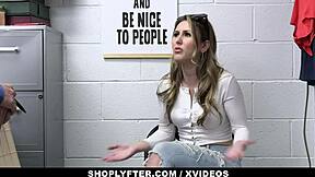 Hey curvy shoplifter Paige Owens, ready for your punishment lesson from the officer with anal and facial cum?