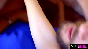 Blonde and brunette hot teen girlfriends ride big cock in passionate taboo spanish creampie fuck