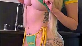 Petite blonde squirts in sloppy interview - busty big tits 18yo latina teen 18+ ball sucking riding doggystyle, you think she can handle it?