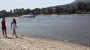 Lesbian college coeds lick pussy outdoors with dildo toys in full movie