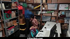 Teen is caught and punished in the lingerie section!