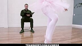 Will This Hot Ginger Ballerina Athena Rayne Ride The Dance Judge's Big Cock