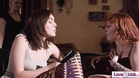 i sneak in to lick my blindfolded stepmom's pussy while she's unaware