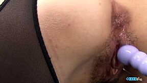 she was all over him so he fucked her with fruit and vegetable he found in the kitchen