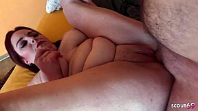 Can this german redhead curvy girl emma fox with big natural tits handle no condom fan fuck