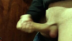 i love jerking-off my big cock in the bathroom for this homemade solo masturbation with my skinny body