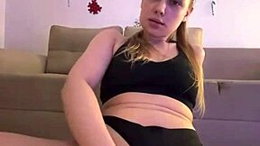 Teen with Big Natural Tits Squirting Hard While Riding Dildo