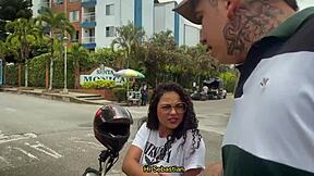 INNOCENT Brunette BENDS OVER And FUCKS Stranger For Cash In Car