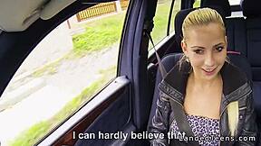 Blonde Amateur Hitchhiker Gives Blowjob And Fucks In Car Pov