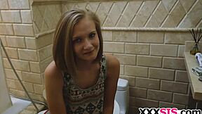 Hard Dick for Lucky Stepsis Paisley Brooks! Amateur Teen Blowjob with Scottish Not Brother Hardcore Homemade Monster Cock.