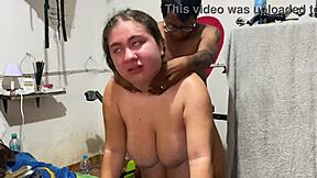 hey pregnant teen 18+ doing anal, look at those big bouncing tits while getting fucked in the ass