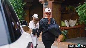 Why does redhead lesbian milf coach Siri Dahl strapon fuck a teen 18+'s fresh pussy like that?