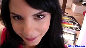 European Teen Amateur Sucks Old Man Before Riding