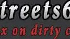 Teen mirror dildo masturbation gets hardcore with rough doggy style outdoor bondage domination! 😈🔥