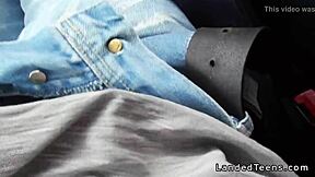 Blonde Amateur Hitchhiker Gives Blowjob And Fucks In Car Pov