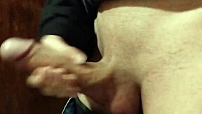 i love jerking-off my big cock in the bathroom for this homemade solo masturbation with my skinny body