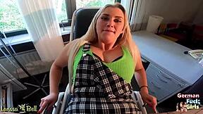 Hey, this German blonde gets examined intimately by her gynecologist in a curvy couple session