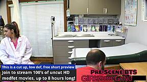 Blonde in Latex Gloves Gets Perverted Foot Fetish Treatment from Podiatrist with Tickling and Toe Sucking Behind the Scenes. Close-Up on Her Shaved Pussy and Small Tits in This Humiliating Encounter.