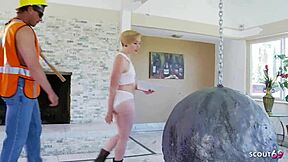 Wrecking ball parody turns into group sex banging with skinny teen miley may and older guys in doggystyle.