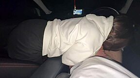 Picked up a teen whore and fucked her mouth hard in the car!