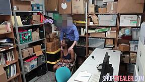 Criminal with nice tits blows and fucks officer hard