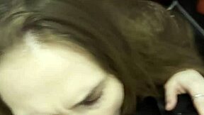 She Sucks off First Guy Met at Nightclub with Cute Dirty POV Facial Cumshot