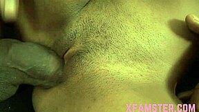 Ebony chica gets her tight shaved cunt fingered and licked then fucked hard by big black cock in intense hardcore session