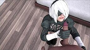 Blonde Android Doll Gets Spanked Then Anal Creampie In Bedroom