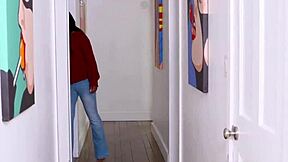 busty milf straps on for ethnic teen's wild fuck session